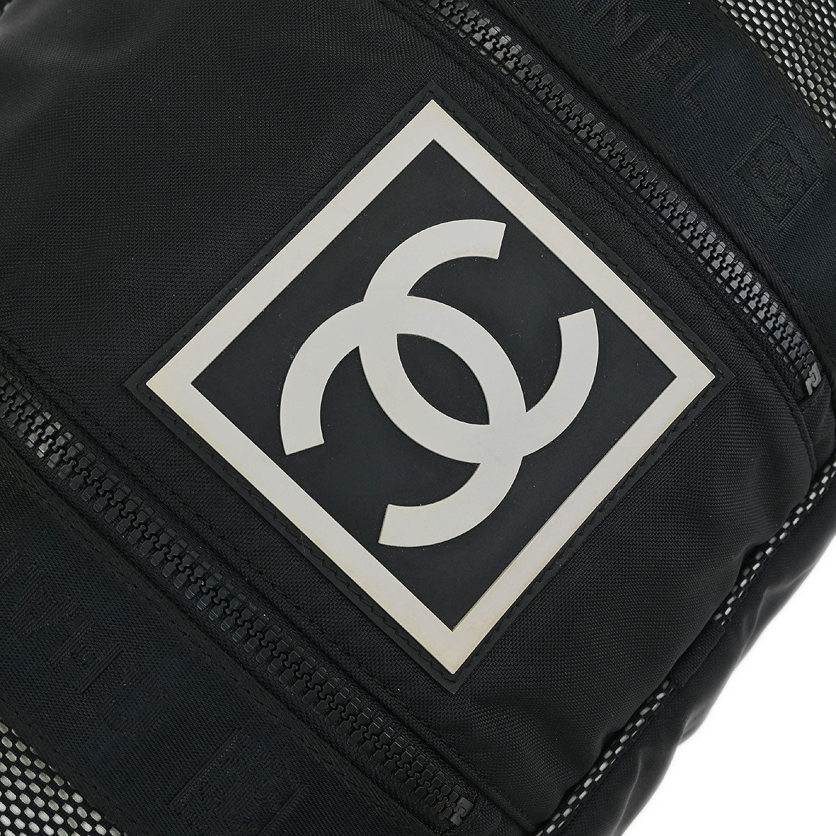 Chanel 2005-2006 Black Nylon Sport Line Gym Bag - Image 4
