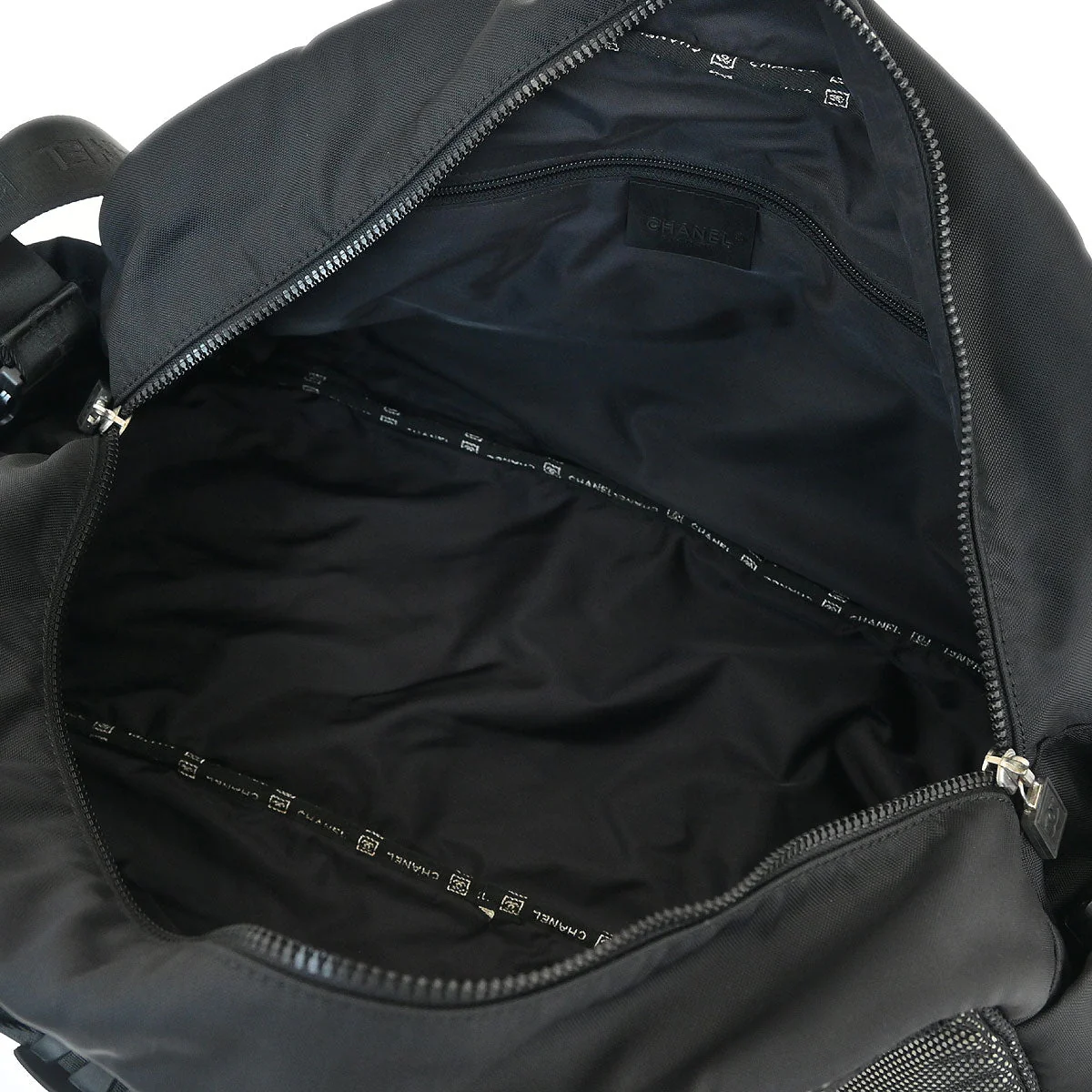 Chanel 2005-2006 Black Nylon Sport Line Gym Bag - Image 8