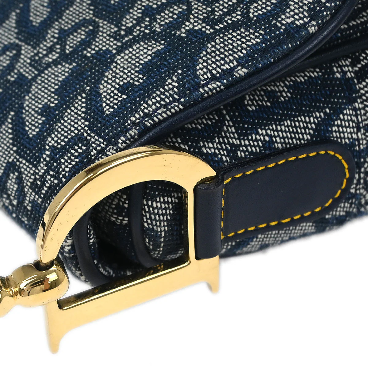 Christian Dior Navy Trotter Saddle Handbag - Image 5