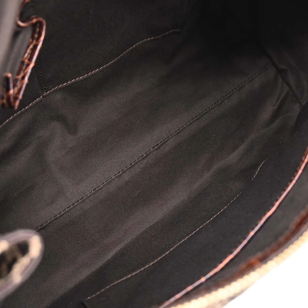 Celine Brown Canvas Macadam Handbag - Image 8