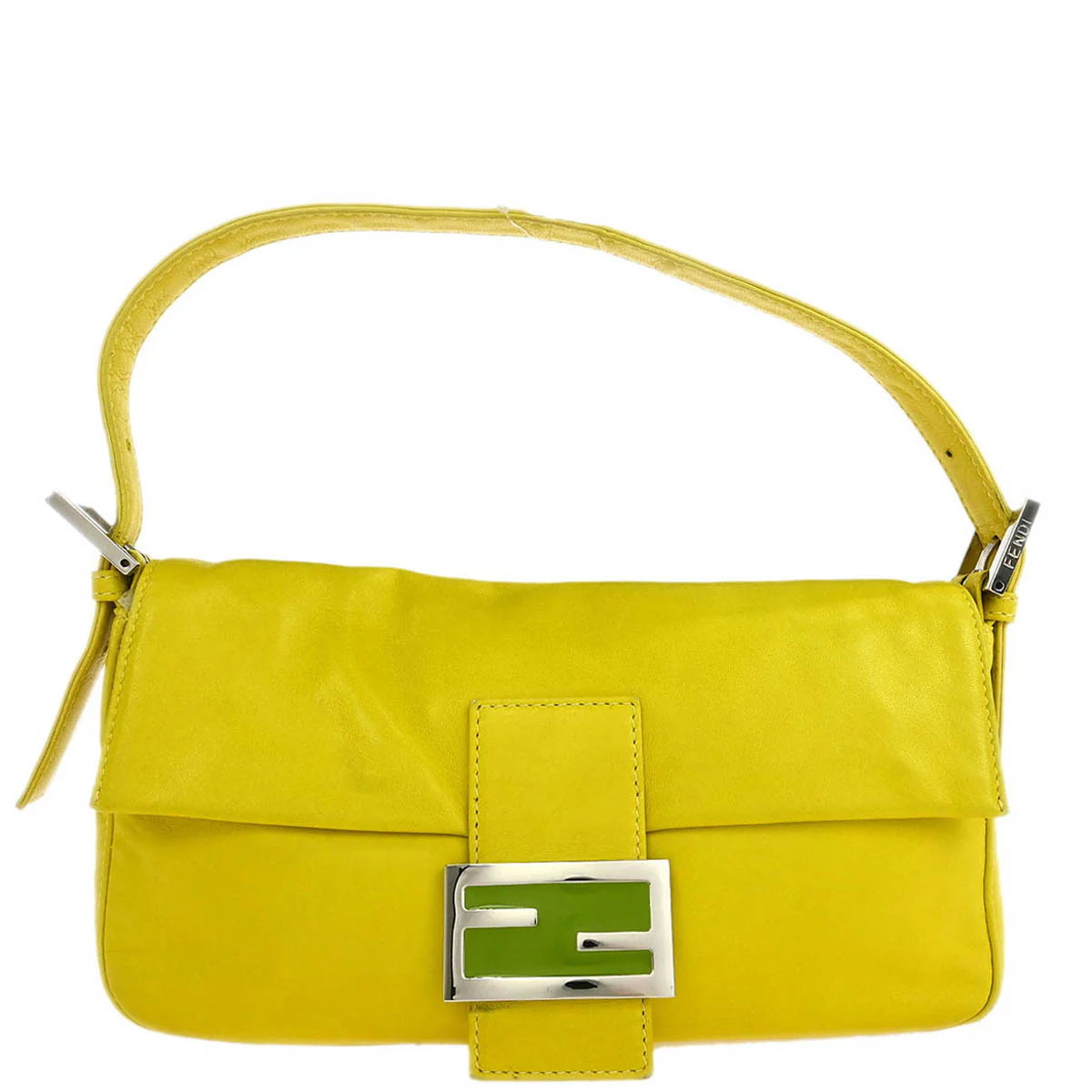 Fendi 2000 Leather Baguette Handbag
