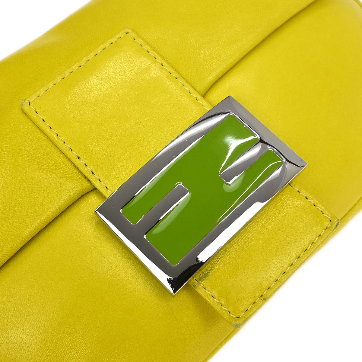Fendi 2000 Leather Baguette Handbag - Image 4