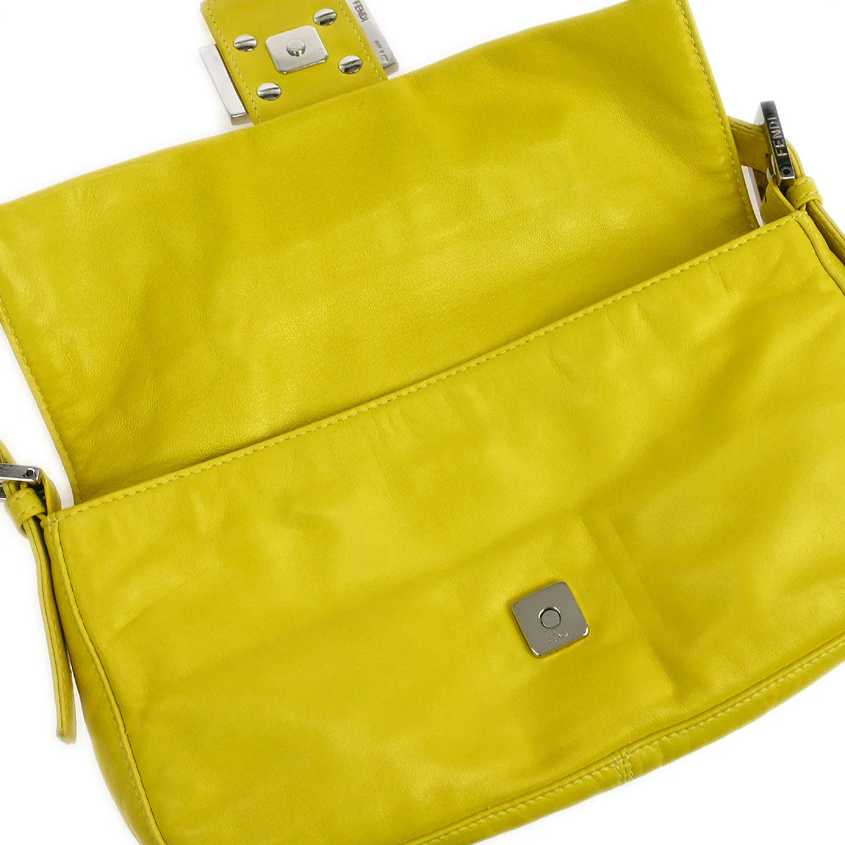 Fendi 2000 Leather Baguette Handbag - Image 7