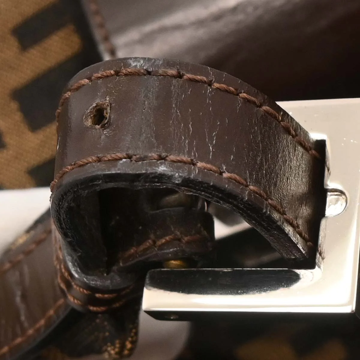 Fendi Brown Zucca Handbag - Image 10