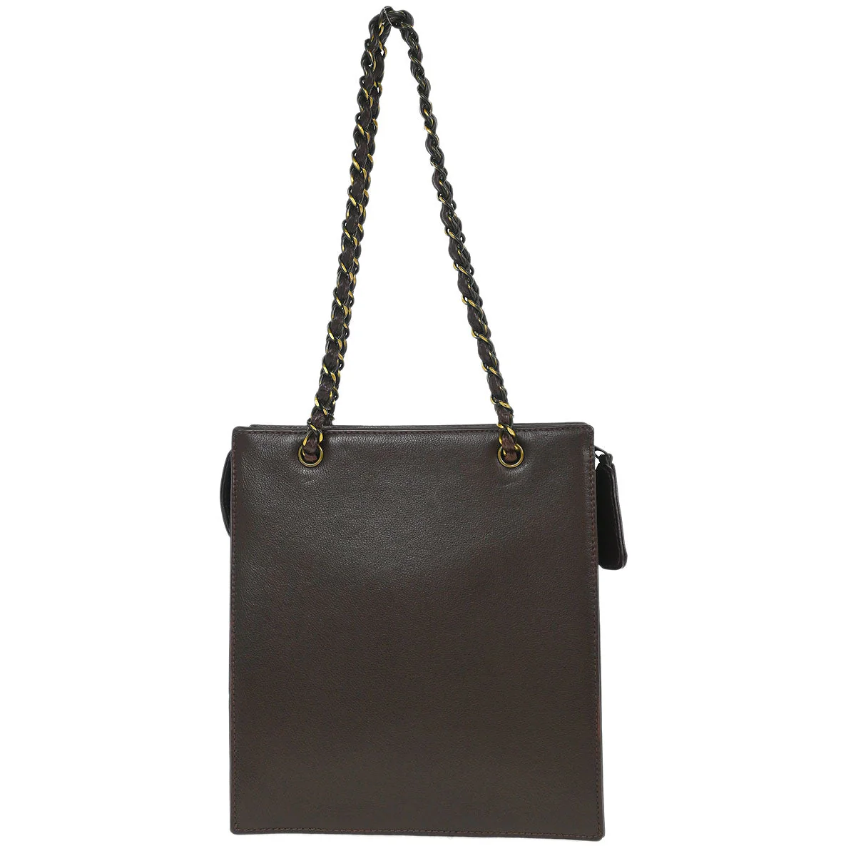 Chanel Brown Calfskin Shoulder Tote Bag - Image 2