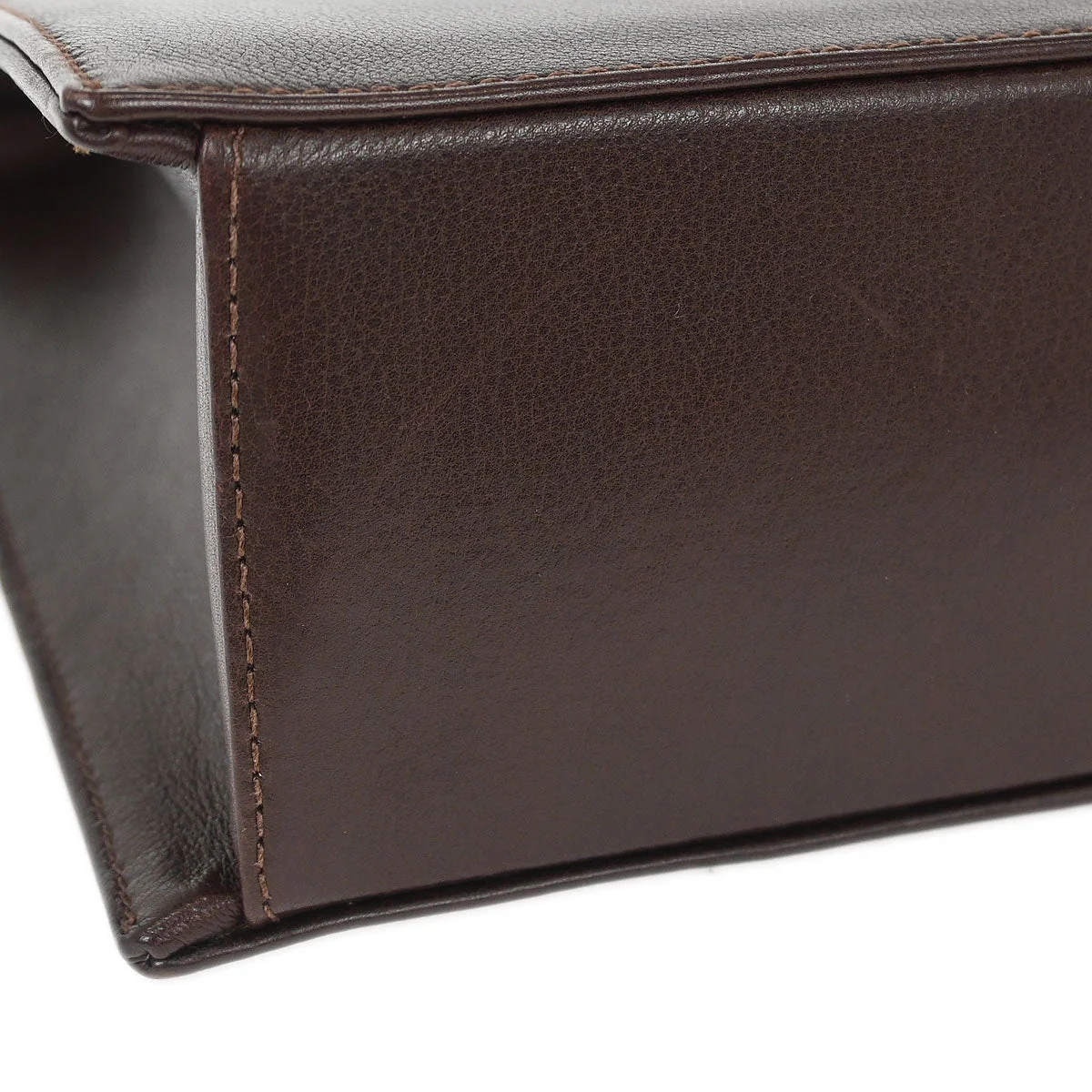 Chanel Brown Calfskin Shoulder Tote Bag - Image 3