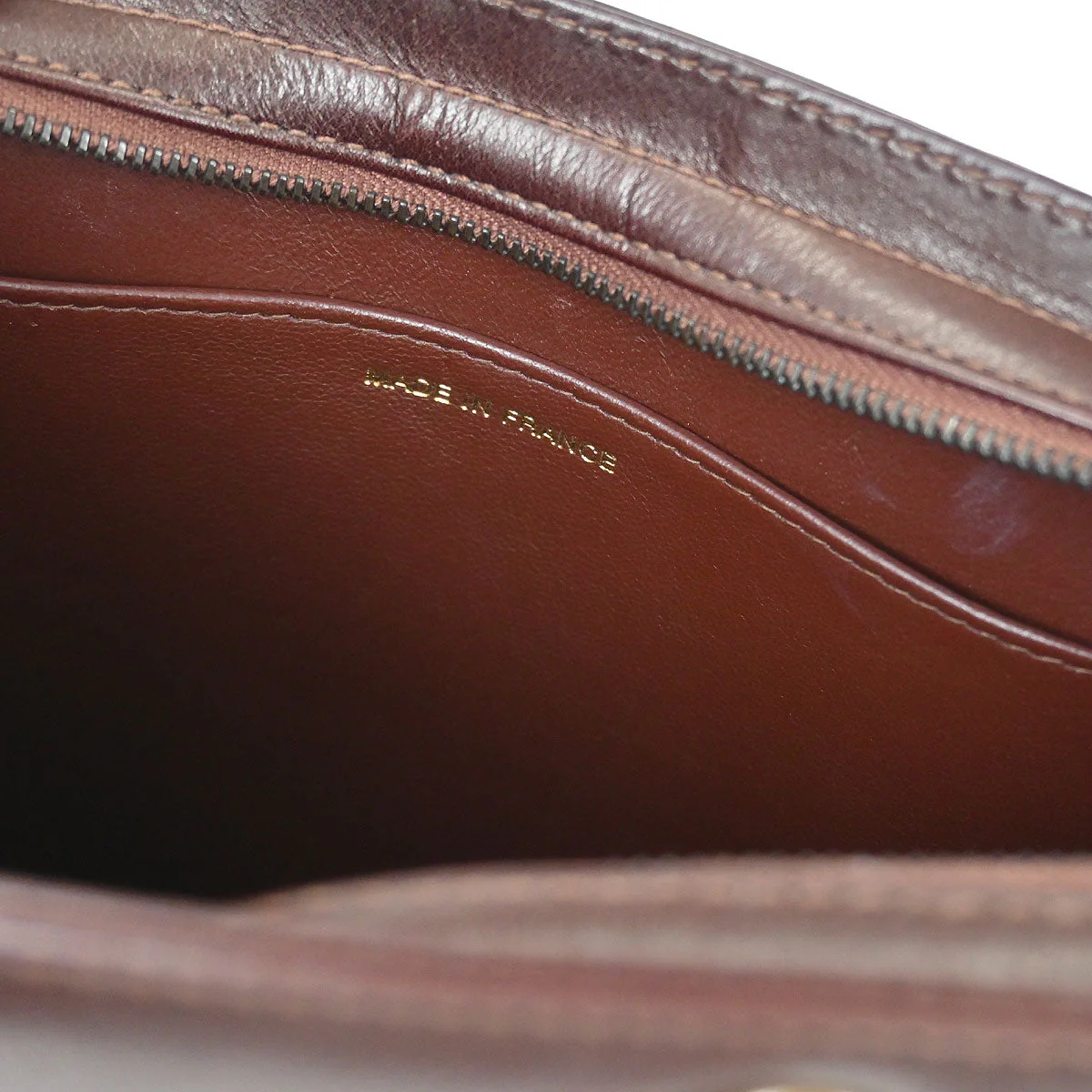 Chanel Brown Calfskin Shoulder Tote Bag - Image 9