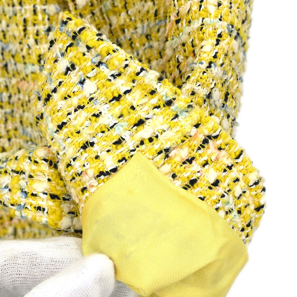 Chanel 1996 Single Breasted Jacket Coat Yellow #40 - Image 4