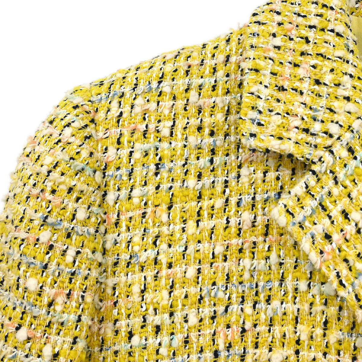 Chanel 1996 Single Breasted Jacket Coat Yellow #40 - Image 5