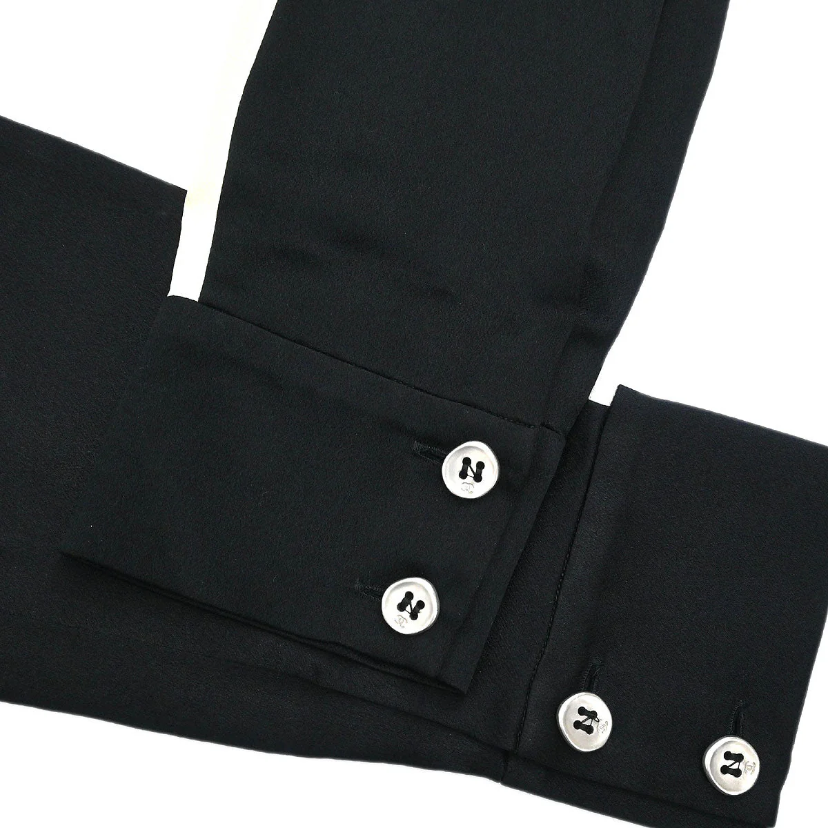 Chanel 1998 Blouse Shirt Black #44 - Image 6