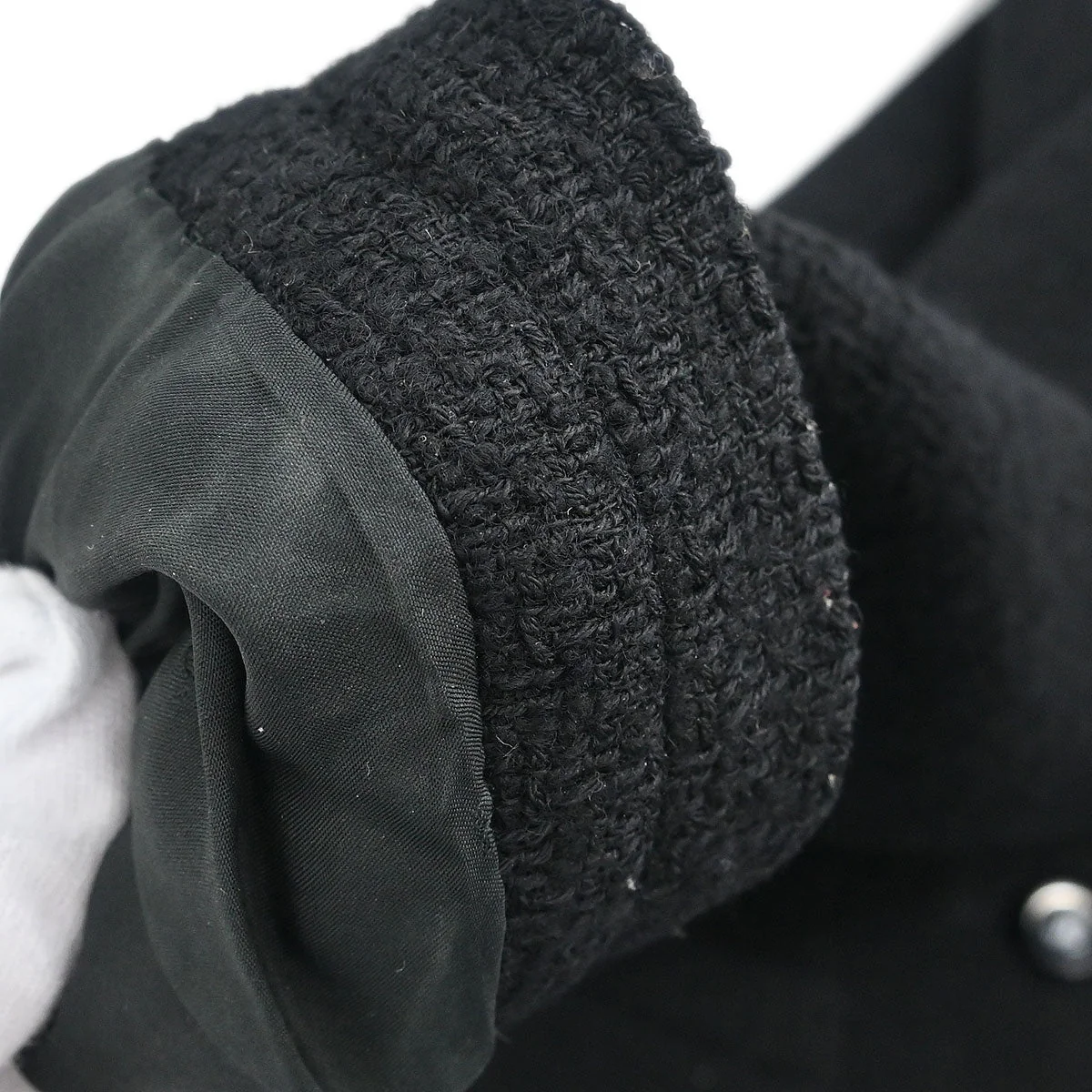 Chanel 1995 Setup Suit Jacket Skirt Black #40 - Image 4
