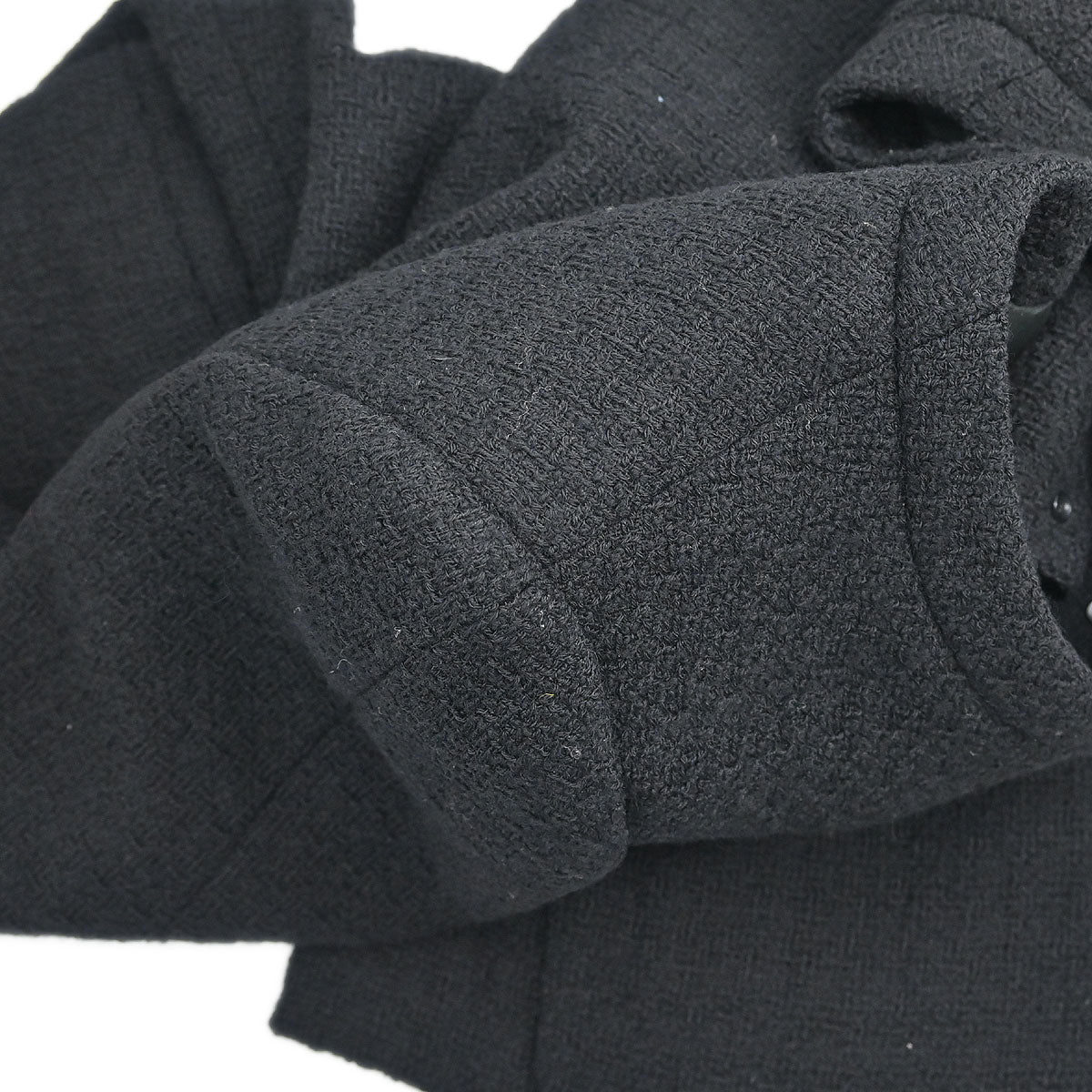 Chanel 1995 Setup Suit Jacket Skirt Black #40 - Image 5