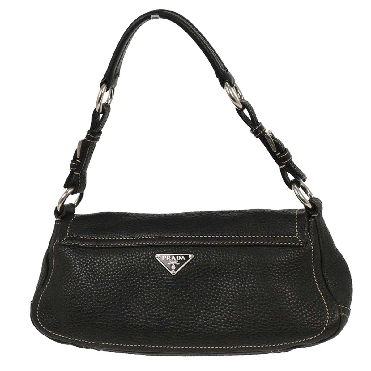 Prada Black Leather Handbag - Image 2