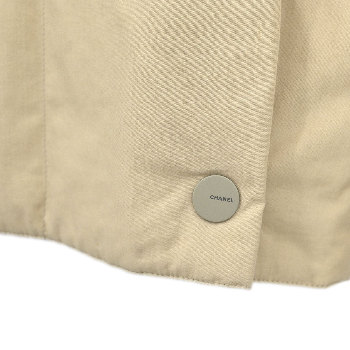 Chanel Single Breasted Jacket Beige #38 - Image 3