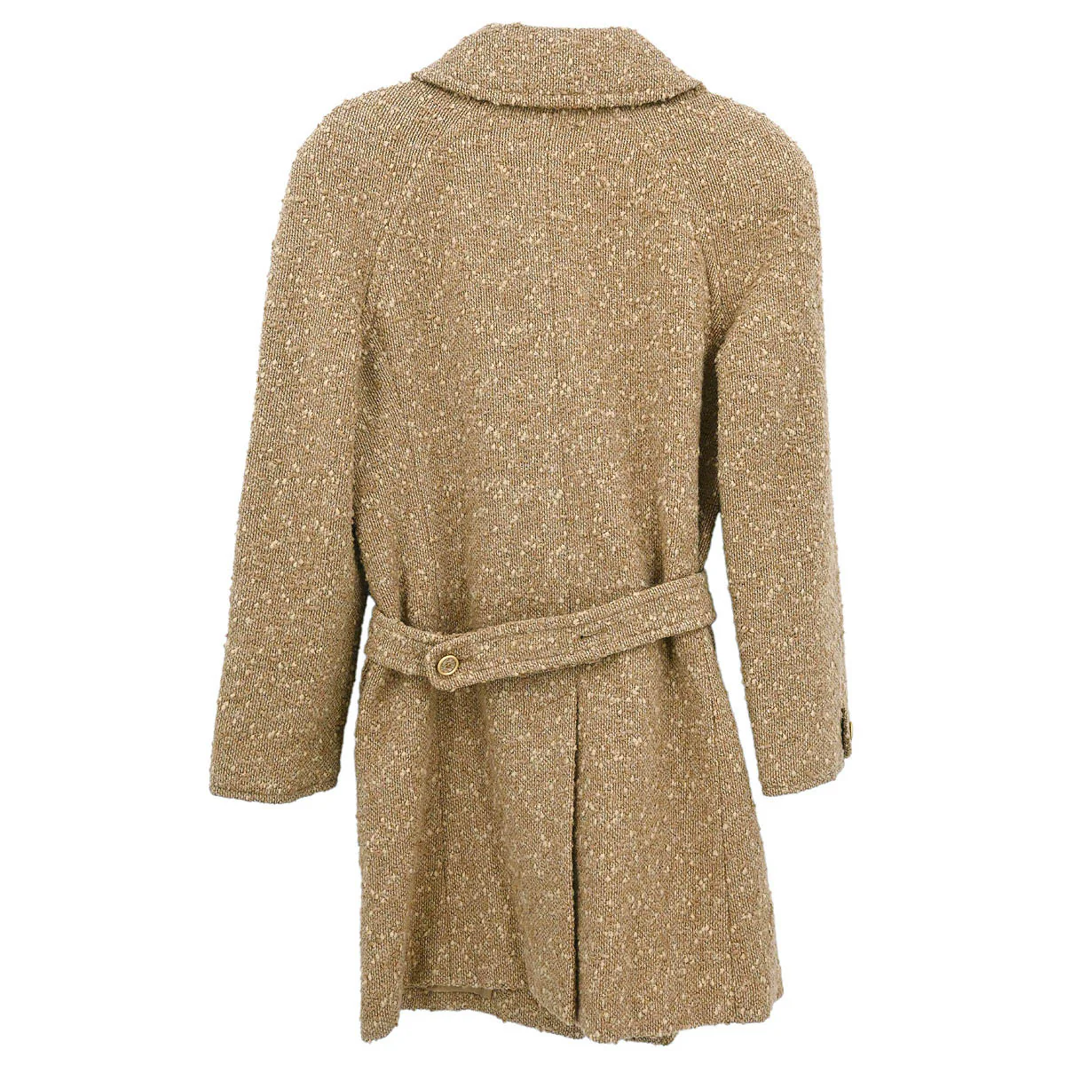 Chanel 2001 Single Breasted Coat Beige #38 - Image 2