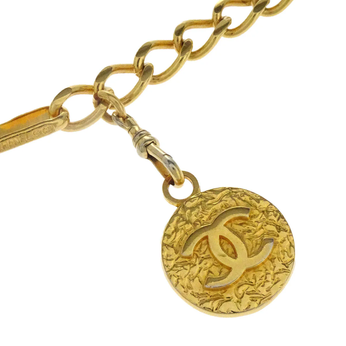 Chanel Medallion Chain Belt Gold 1982 Small Good - Image 2