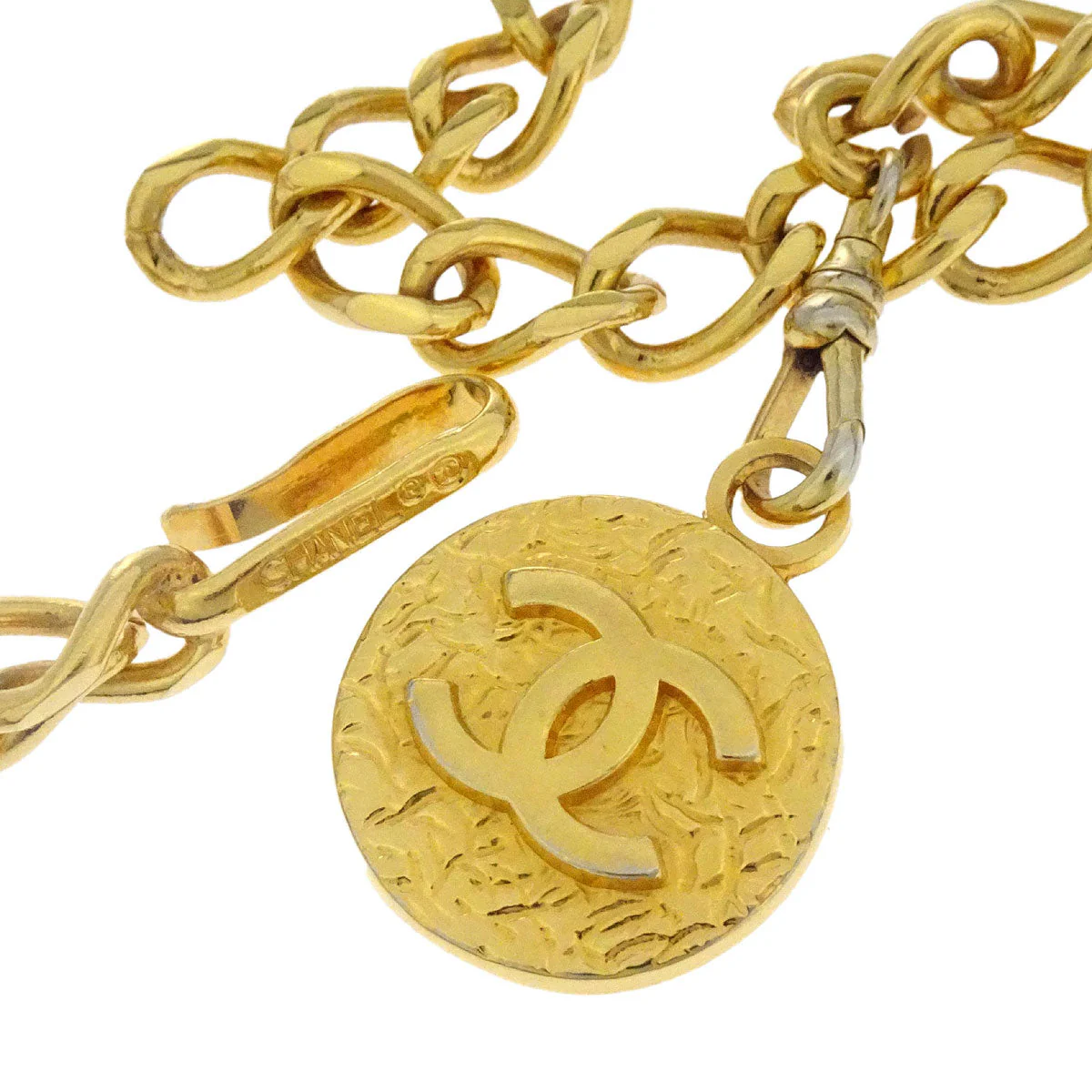 Chanel Medallion Chain Belt Gold 1982 Small Good - Image 4