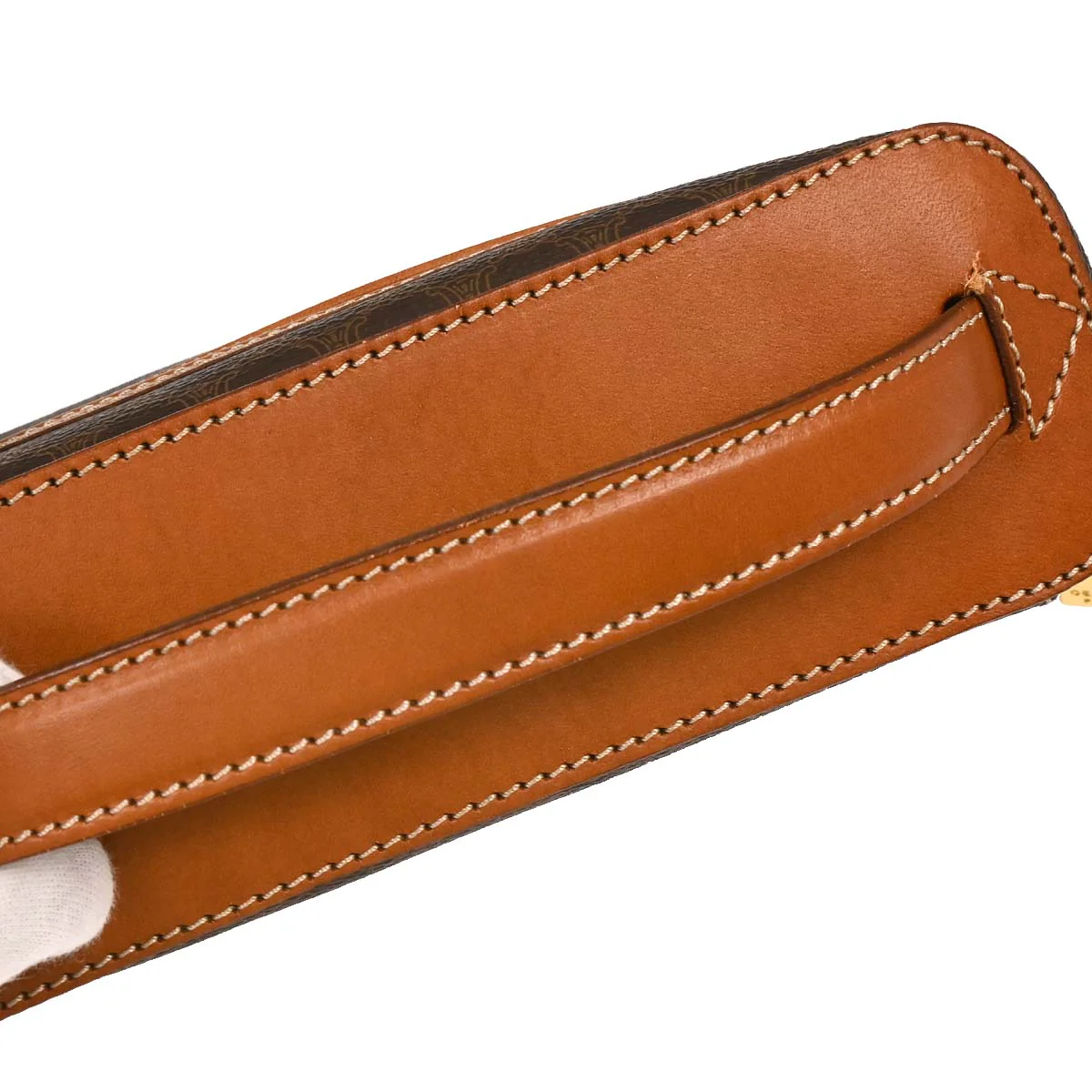 Celine Brown Macadam Vanity Handbag - Image 3