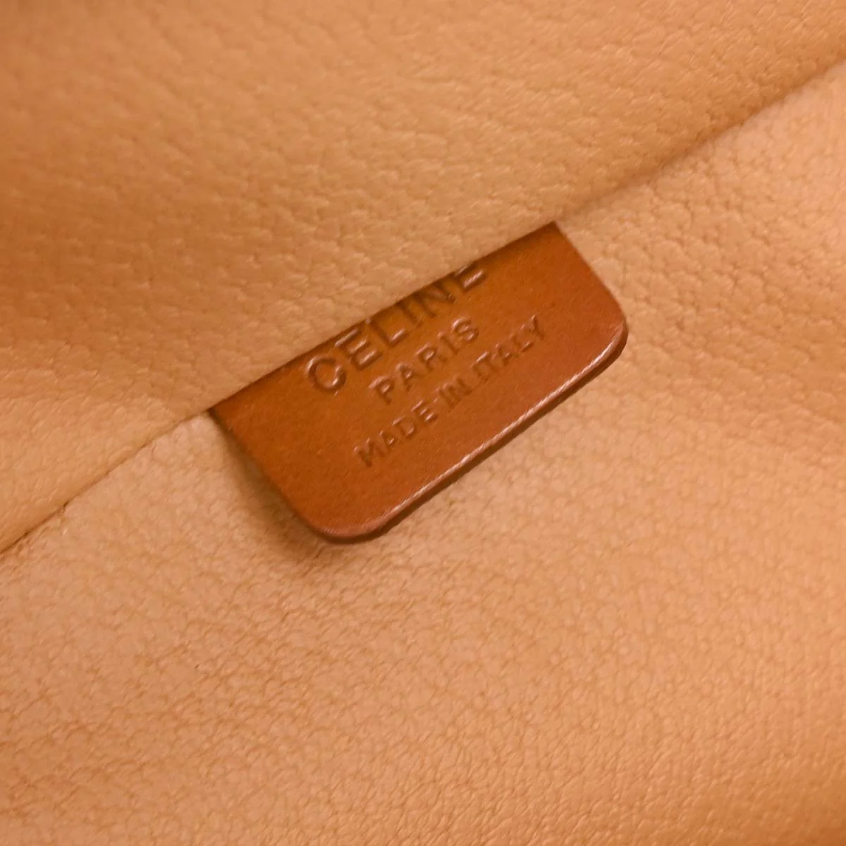 Celine Brown Macadam Vanity Handbag - Image 9