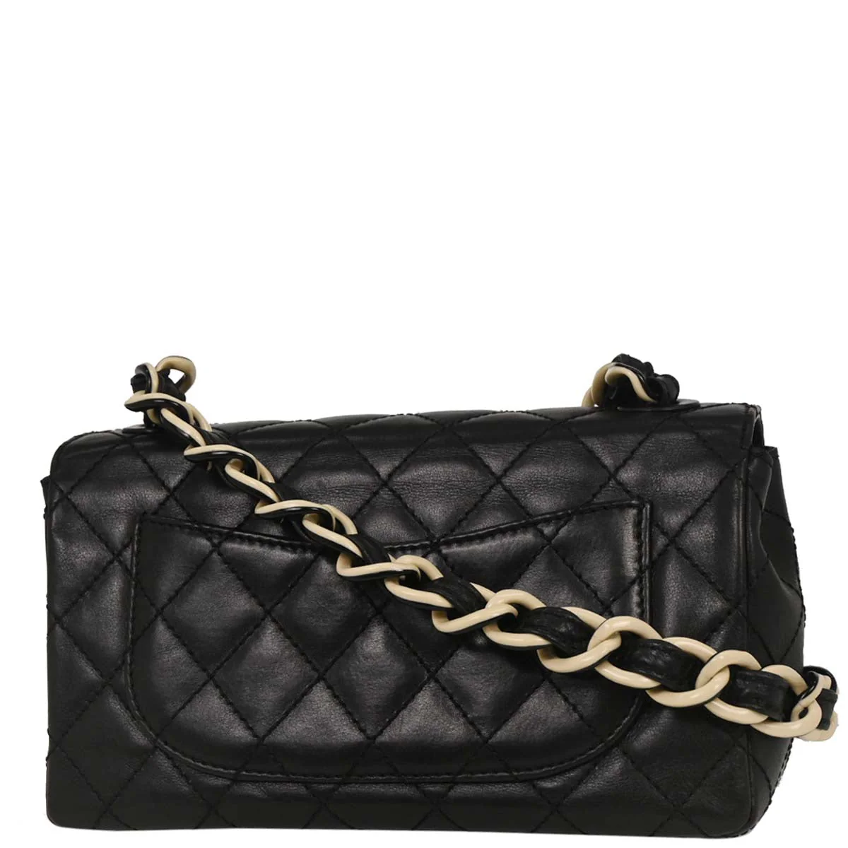Chanel 2000-2002 Black Lambskin Shoulder Bag - Image 2
