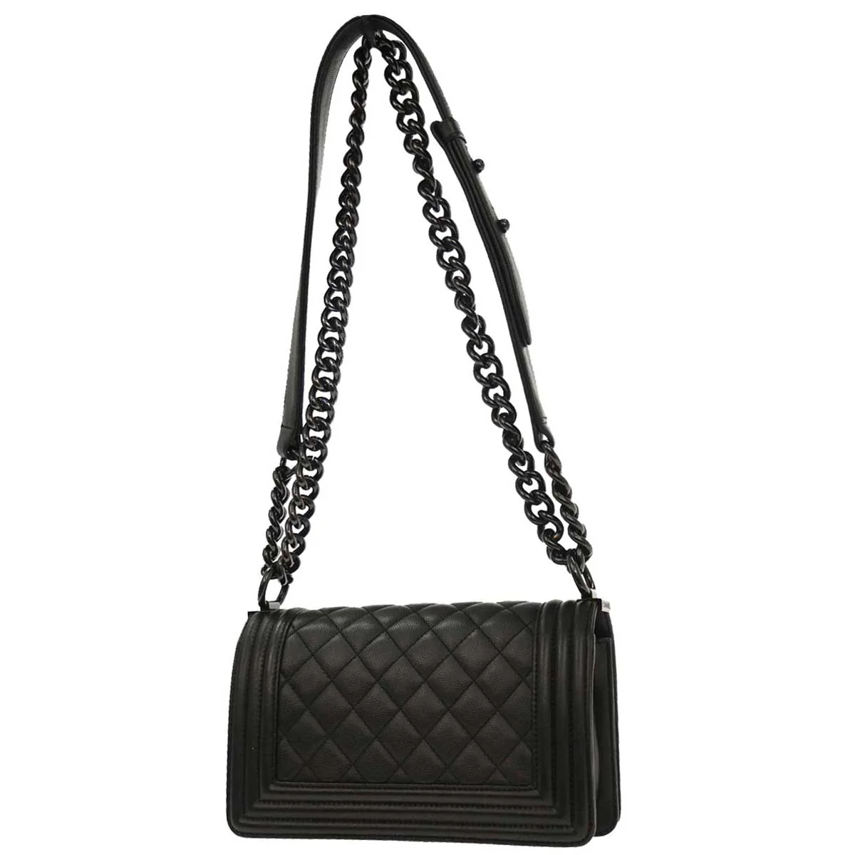 Boy Chanel 2017-2018 Black Caviar Small Chain Shoulder Bag - Image 2