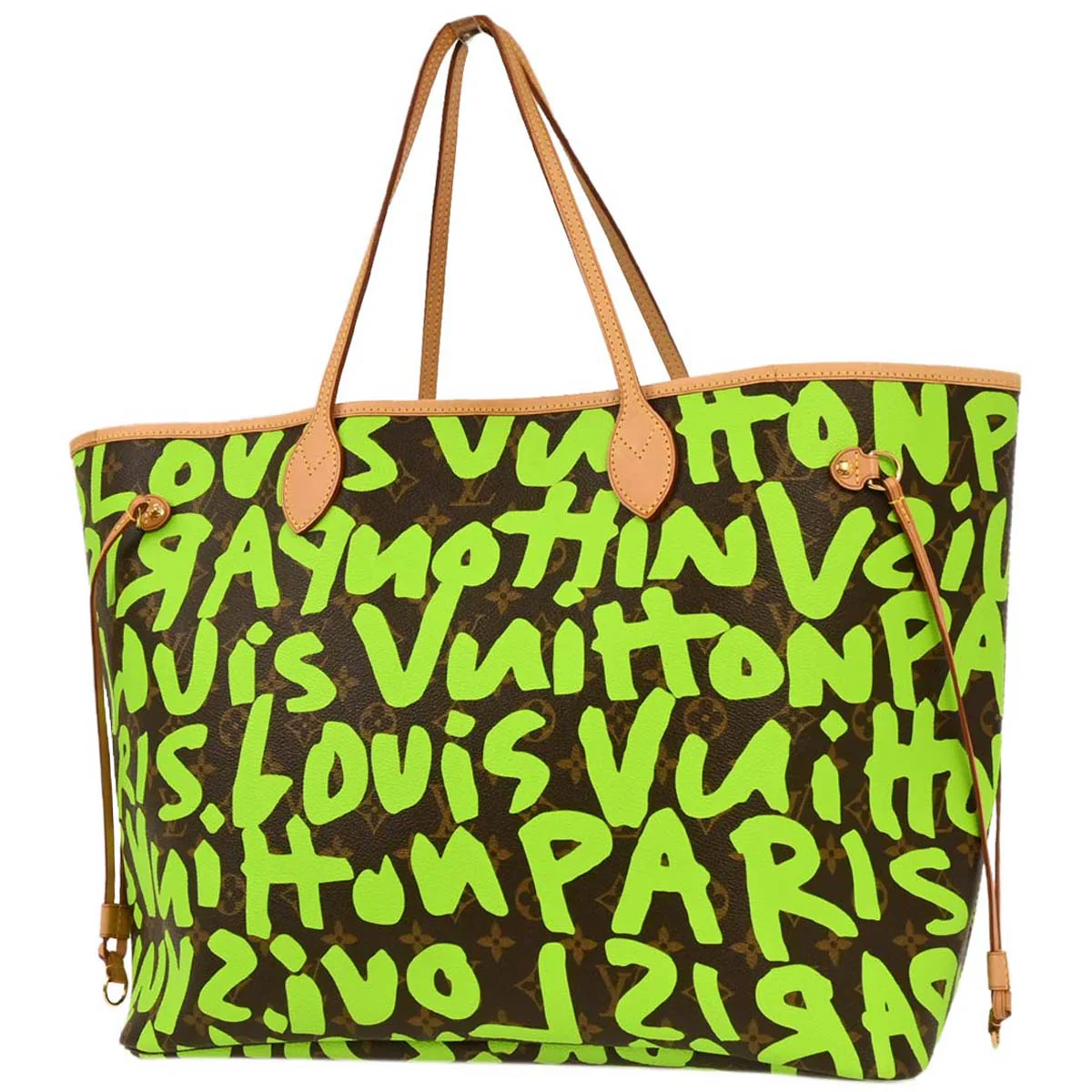 Louis Vuitton Green Monogram Graffiti Neverfull GM Tote M93703 - Image 2