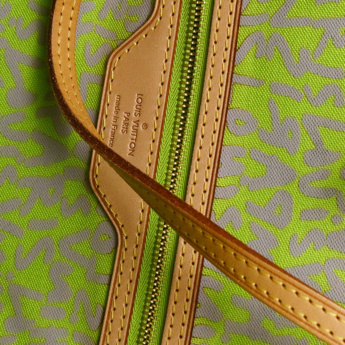 Louis Vuitton Green Monogram Graffiti Neverfull GM Tote M93703 - Image 9
