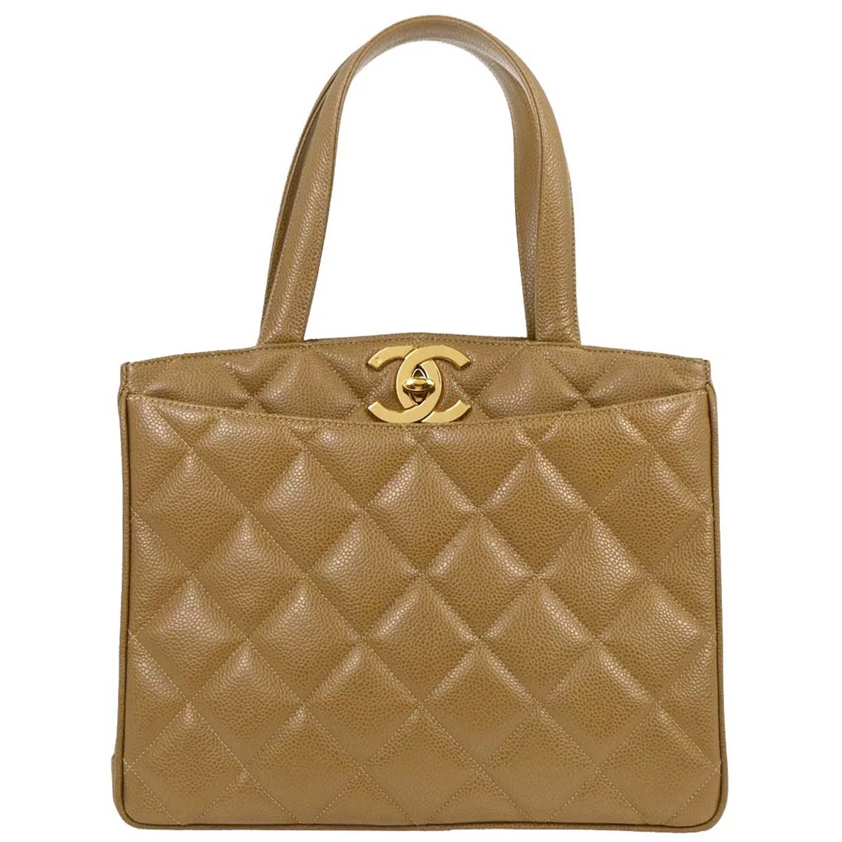 Chanel 1994-1996 Beige Caviar Handbag