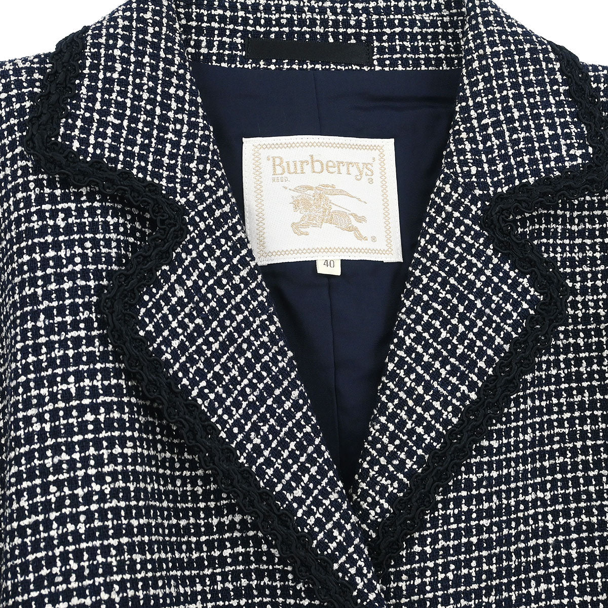 Burberrys Setup Suit Jacket Skirt Navy #40 #38 - Image 4