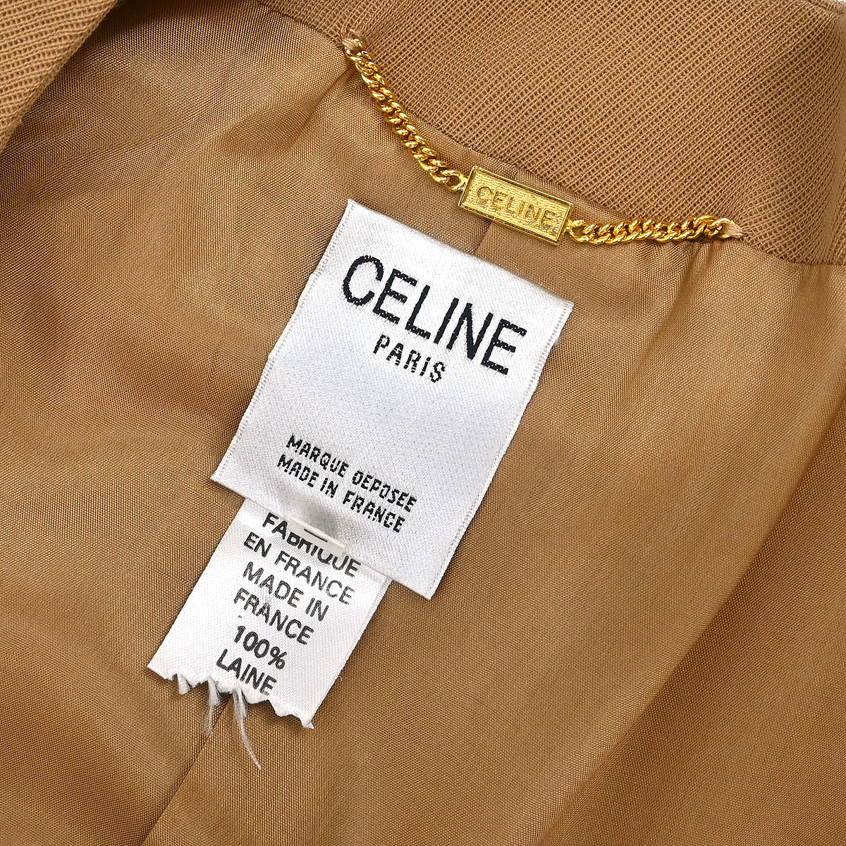 Celine Setup Suit Jacket Skirt Brown #36 - Image 11