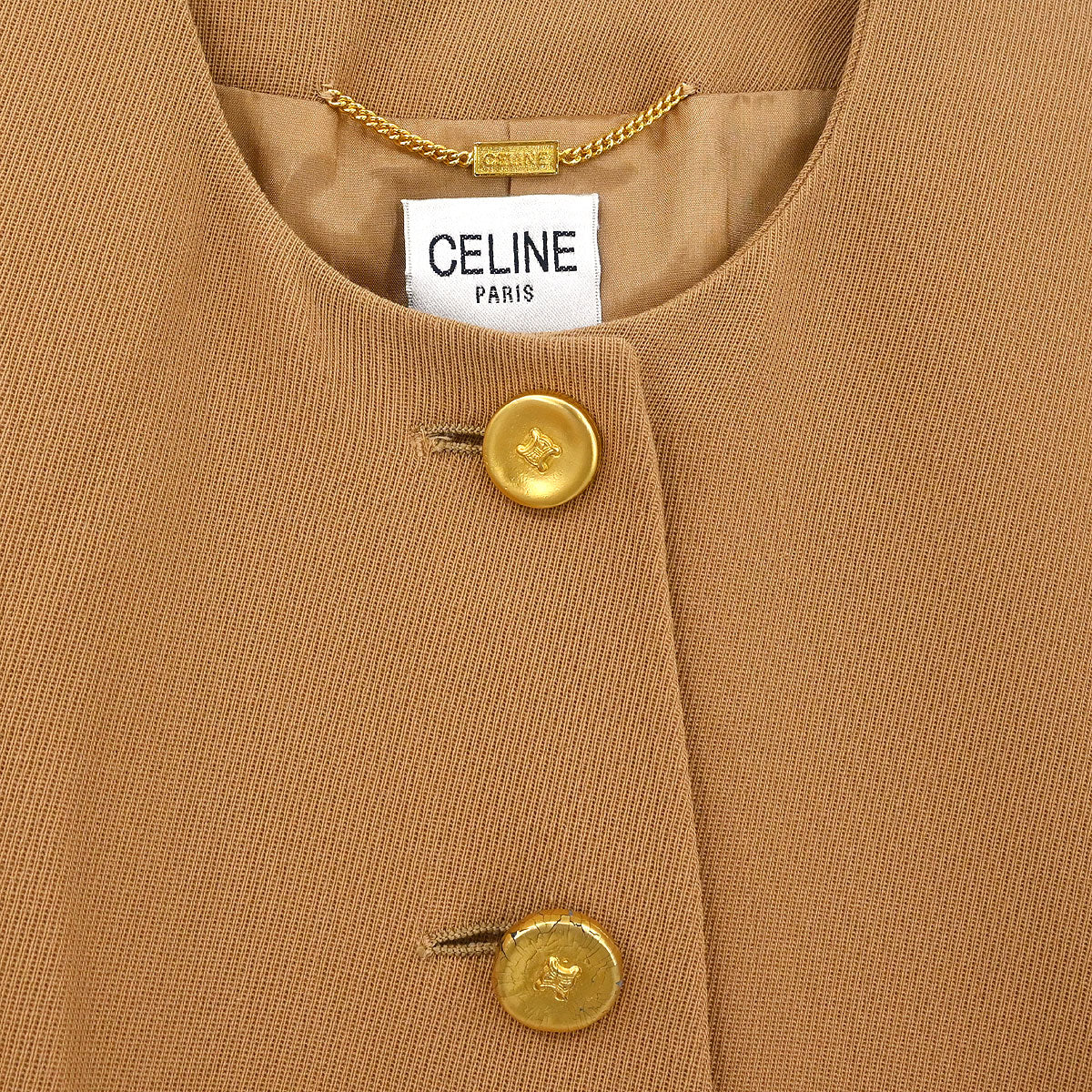 Celine Setup Suit Jacket Skirt Brown #36 - Image 3