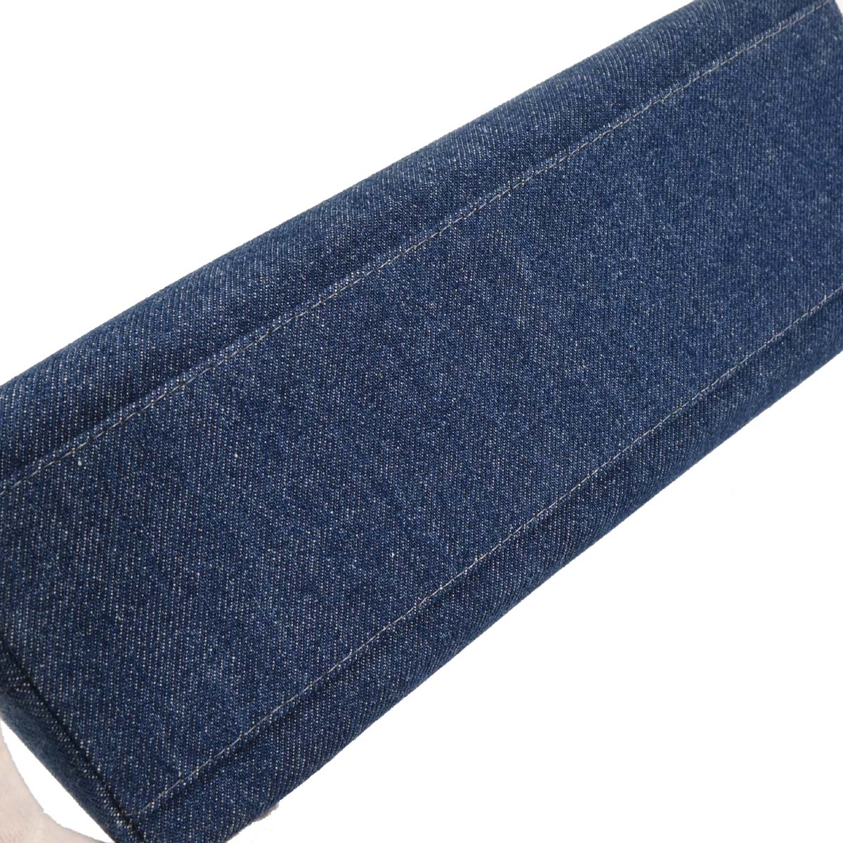 Chanel 1997-1999 Blue Denim Top Handle Handbag - Image 5