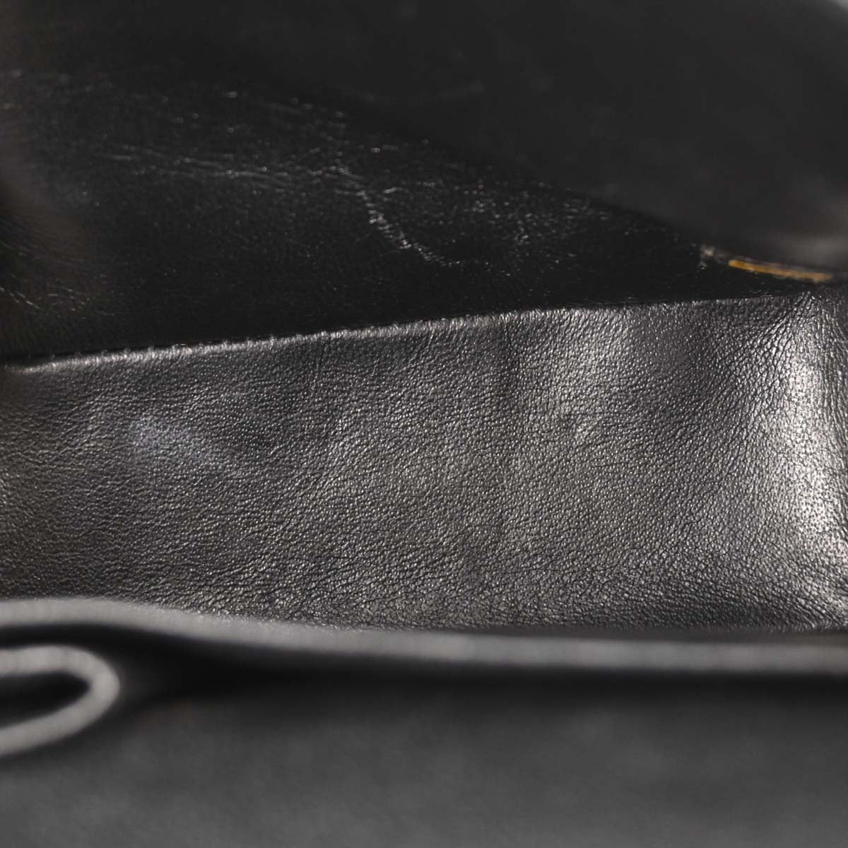Chanel 2006-2008 Black Caviar Medium Classic Double Flap Shoulder Bag - Image 9