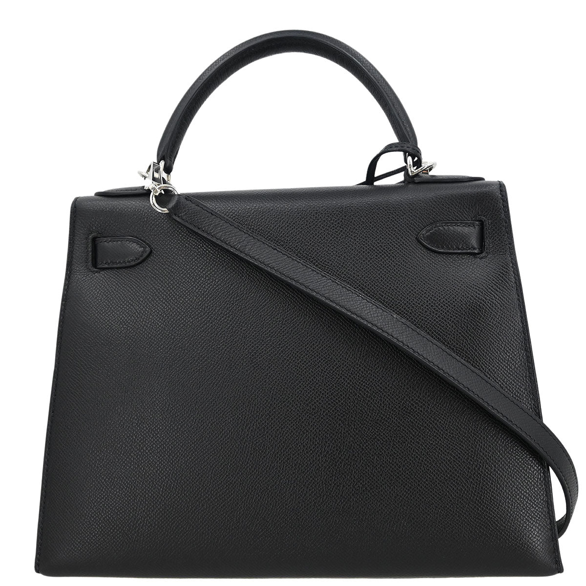 Hermes Black Epsom Kelly 28 Sellier 2way Shoulder Handbag - Image 2