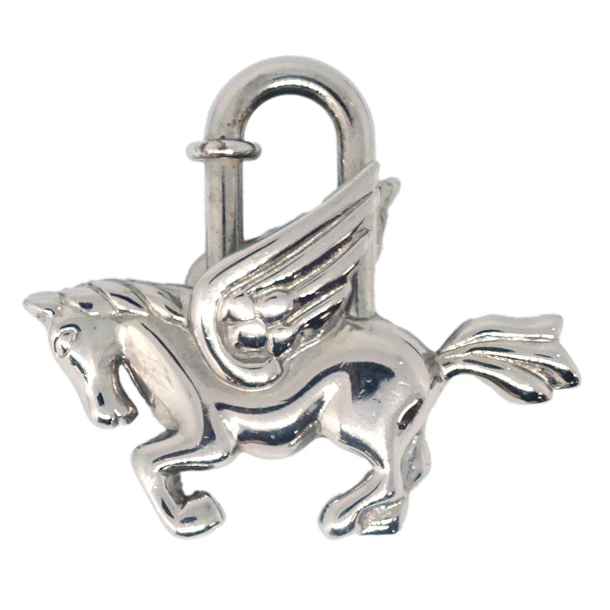 Hermes 1993 Le Cheval Pegasus Cadena Silver Small Good - Image 2