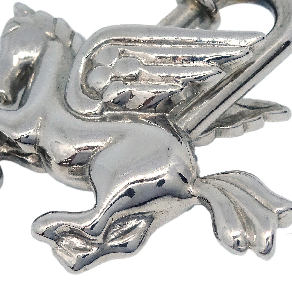 Hermes 1993 Le Cheval Pegasus Cadena Silver Small Good - Image 3