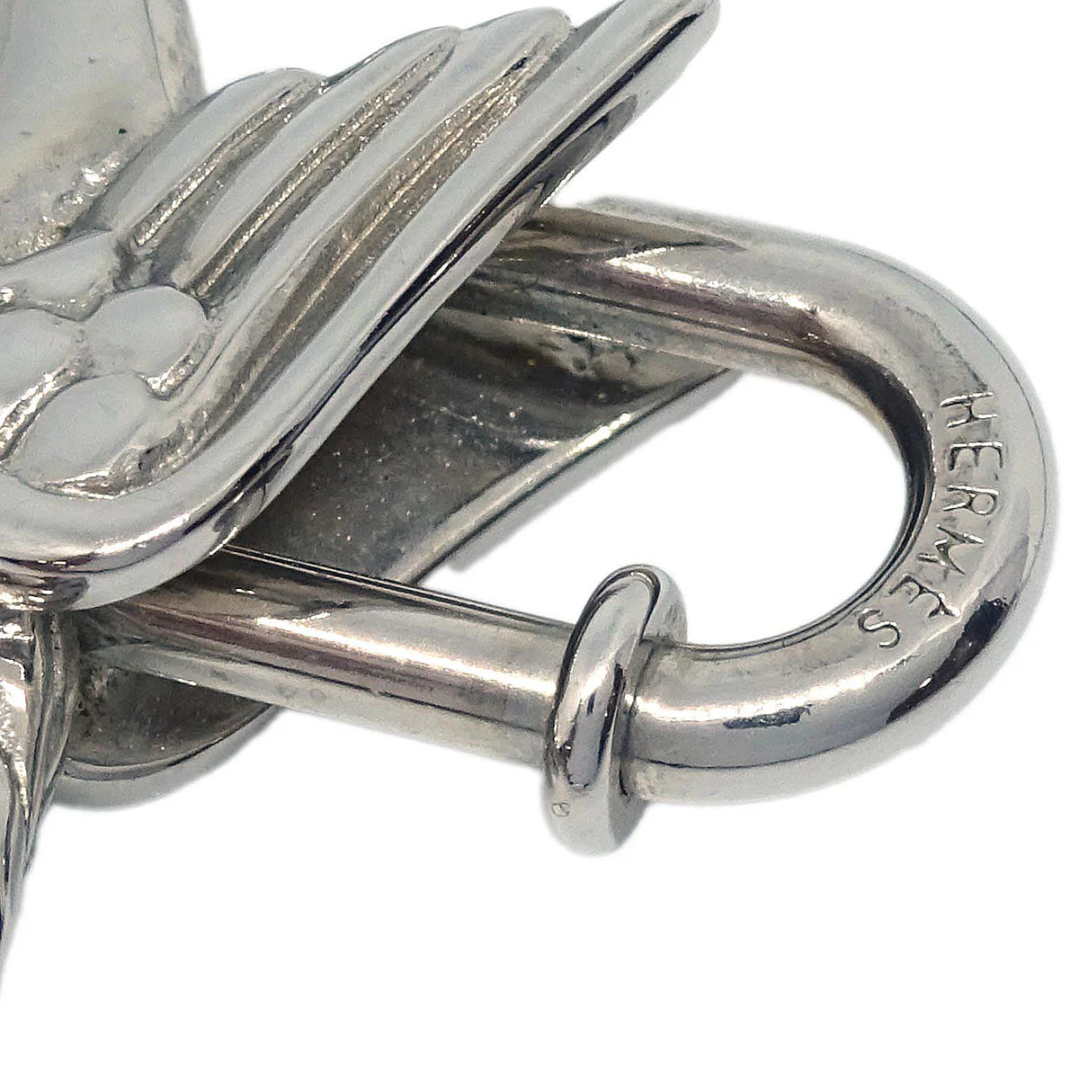 Hermes 1993 Le Cheval Pegasus Cadena Silver Small Good - Image 4