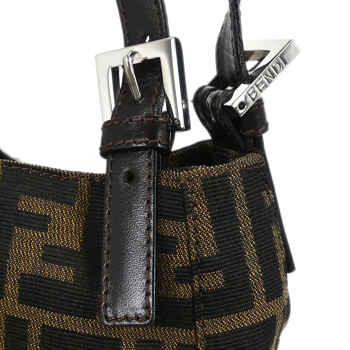 Fendi Brown Canvas Zucca Tote Handbag - Image 4