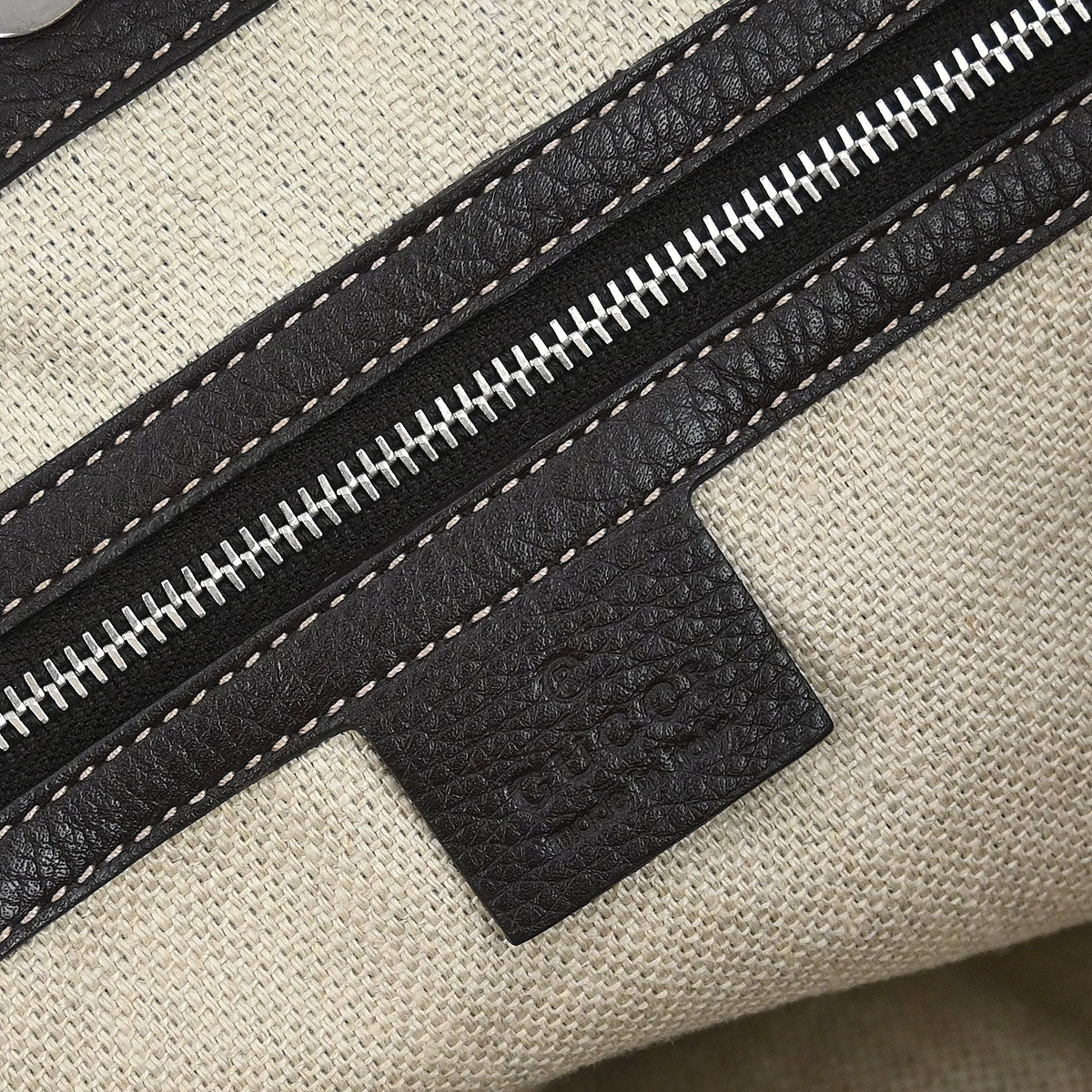 Gucci Beige Canvas Horsebit GG Tote Handbag - Image 7