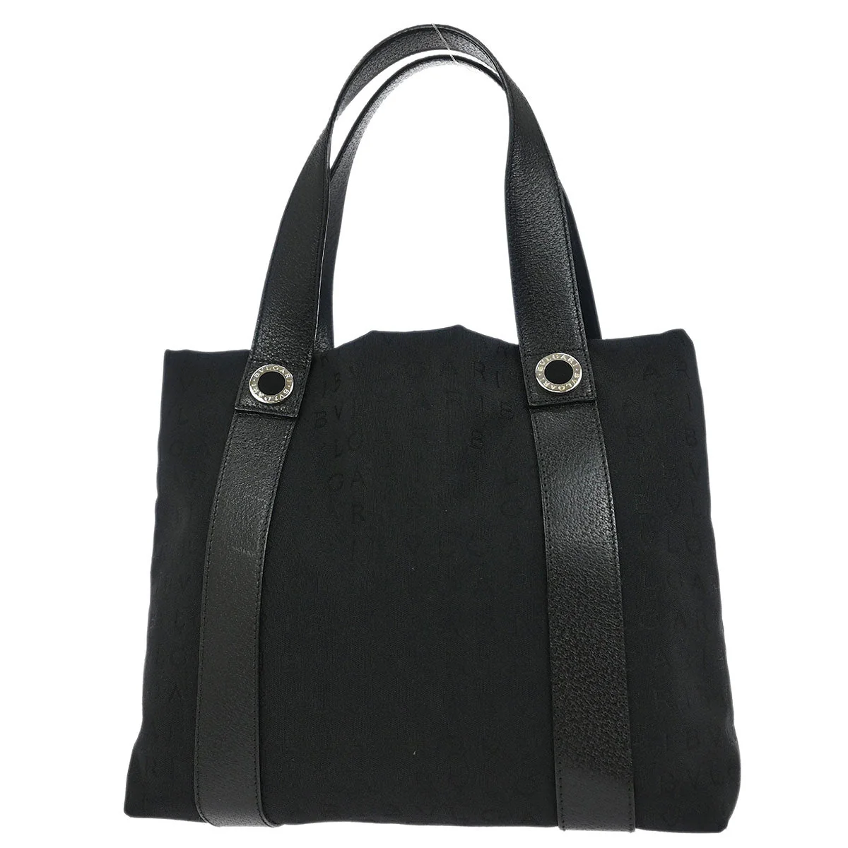 Bvlgari Black Canvas Logomania Tote Handbag - Image 2