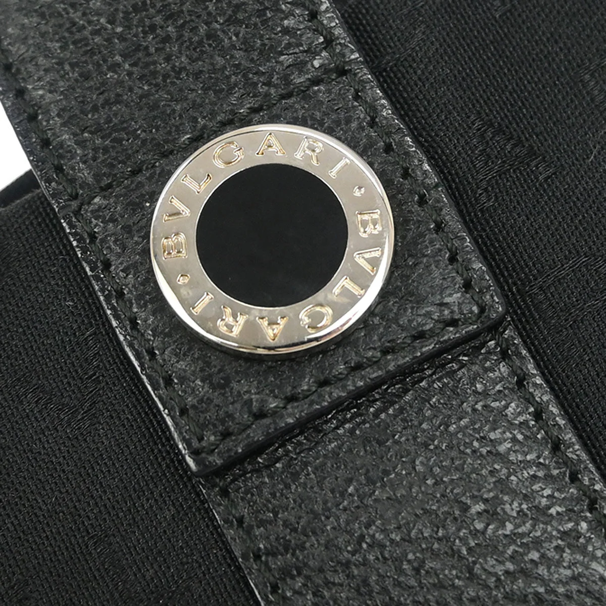 Bvlgari Black Canvas Logomania Tote Handbag - Image 5