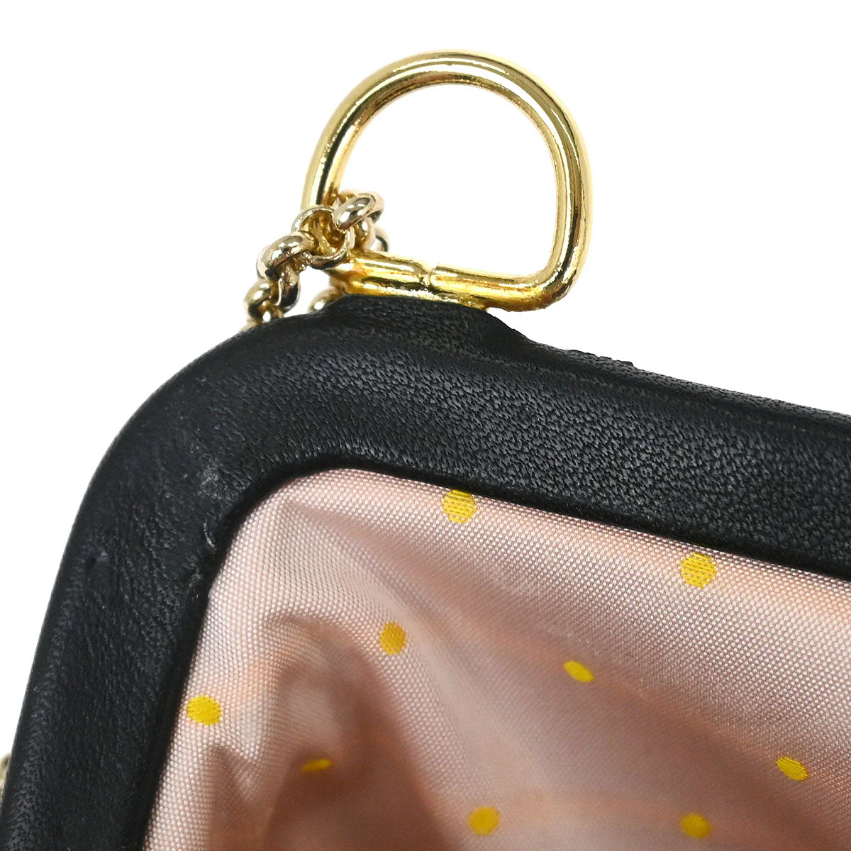 Salvatore Ferragamo Black Leather Kiss Lock Purse Handbag - Image 9