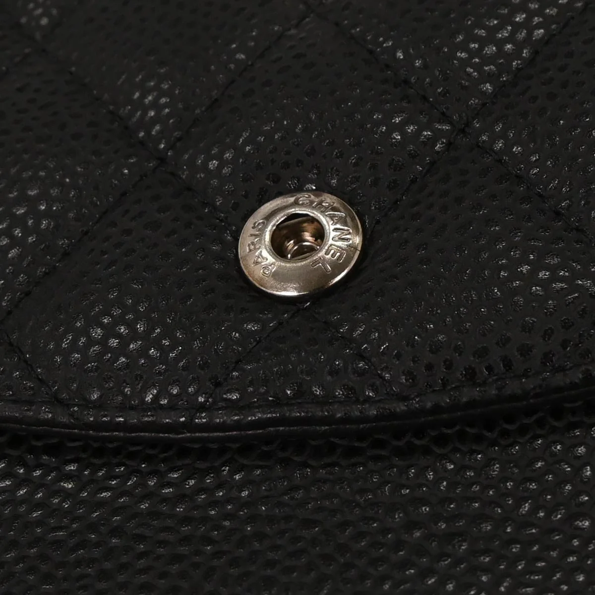 Chanel 2009-2010 Black Caviar Medium Classic Double Flap Shoulder Bag - Image 10