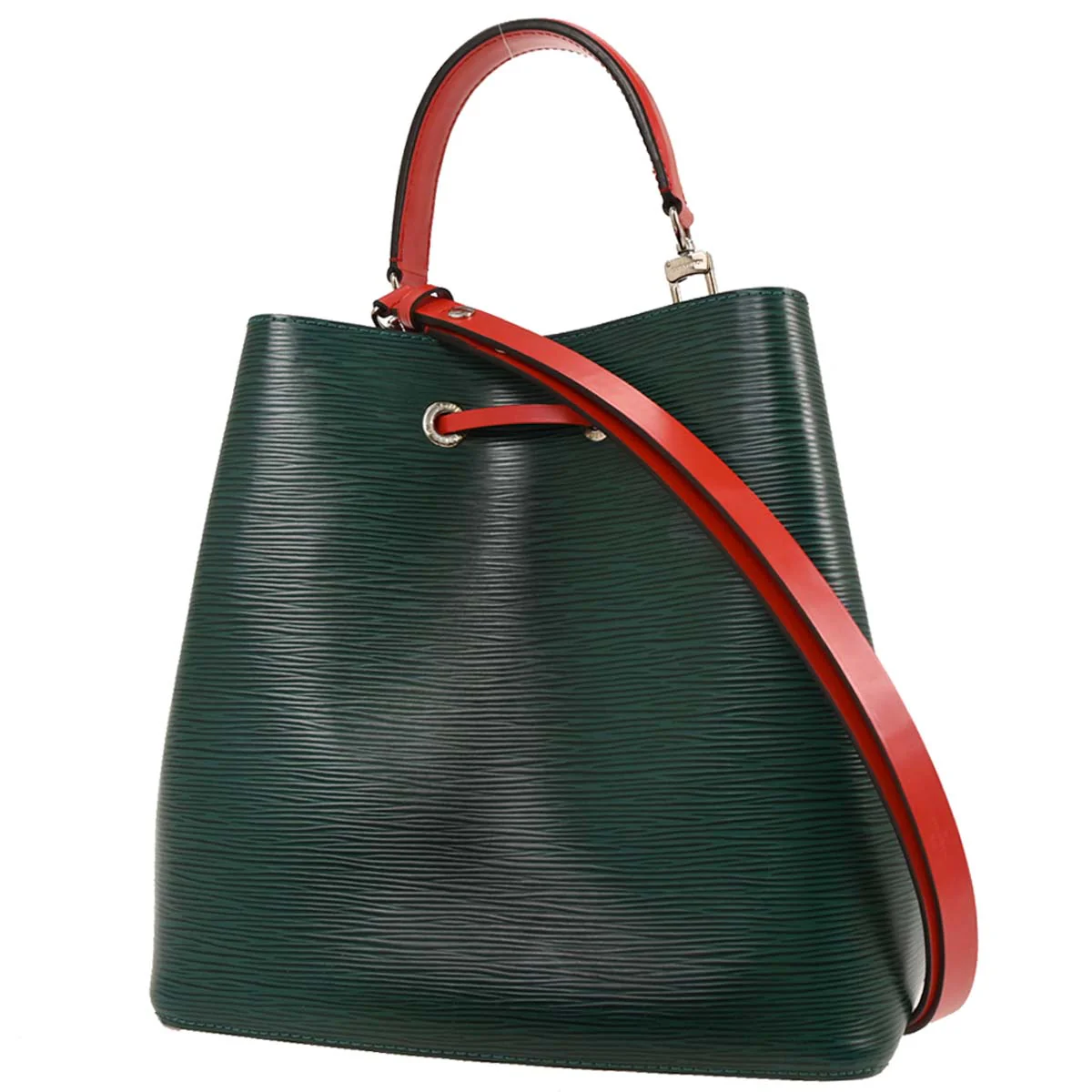 Louis Vuitton Blue Red Epi Neo Noe Bucket 2way Shoulder Handbag M55395 - Image 2