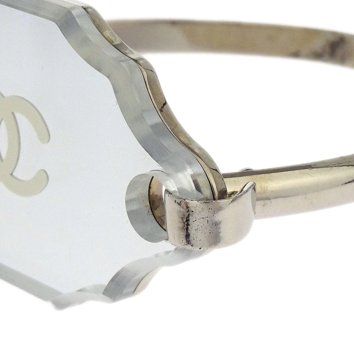Chanel Silver Bracelet Bangle 03C - Image 3
