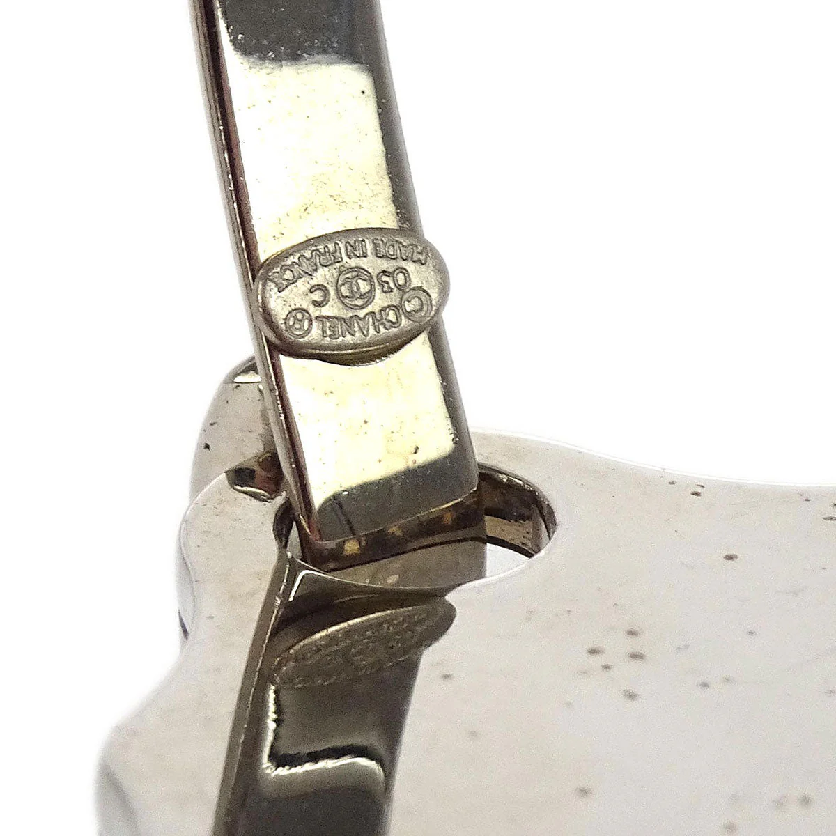 Chanel Silver Bracelet Bangle 03C - Image 4
