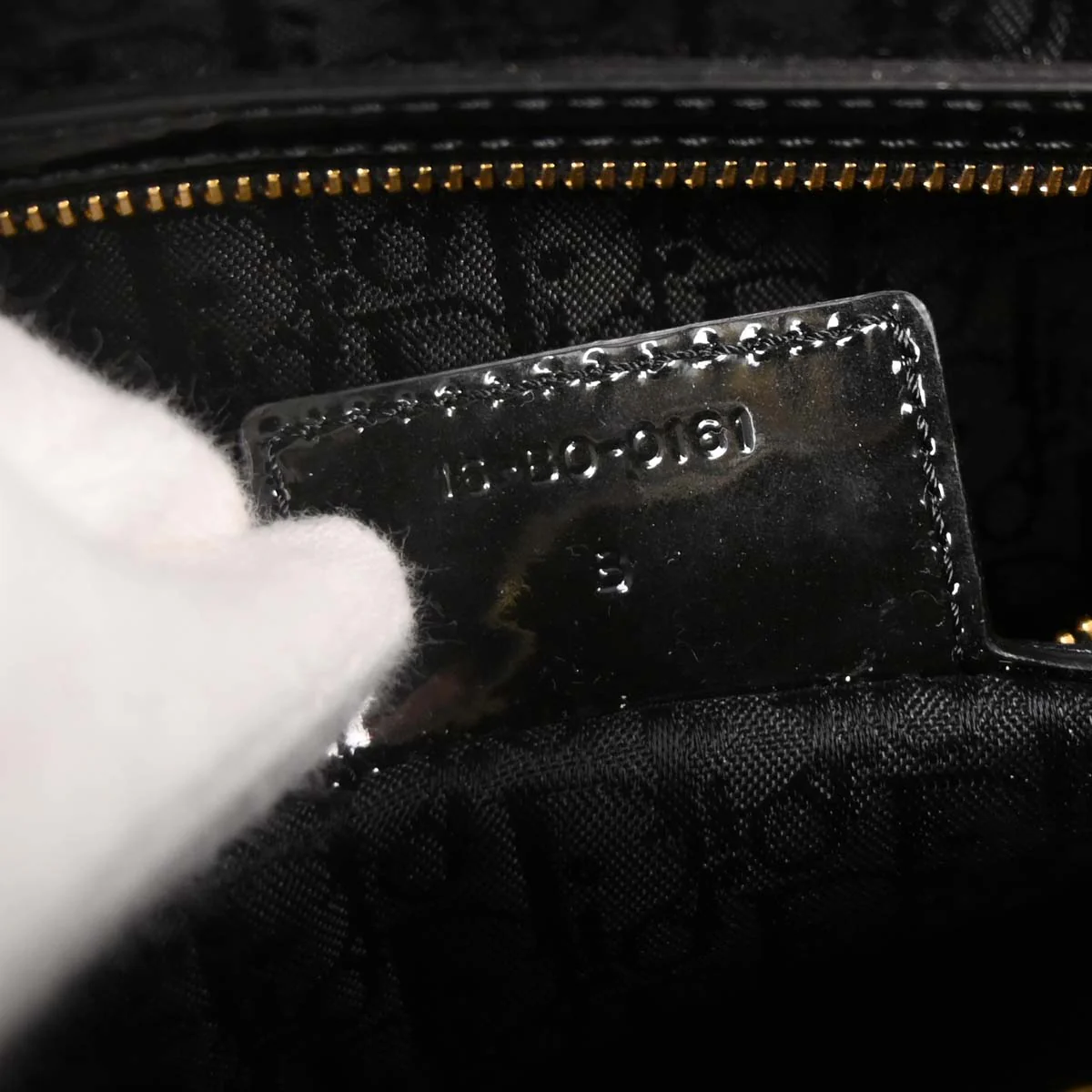 Christian Dior Black Patent Leather Large Lady Dior 2way Shoulder Handbag - Image 10