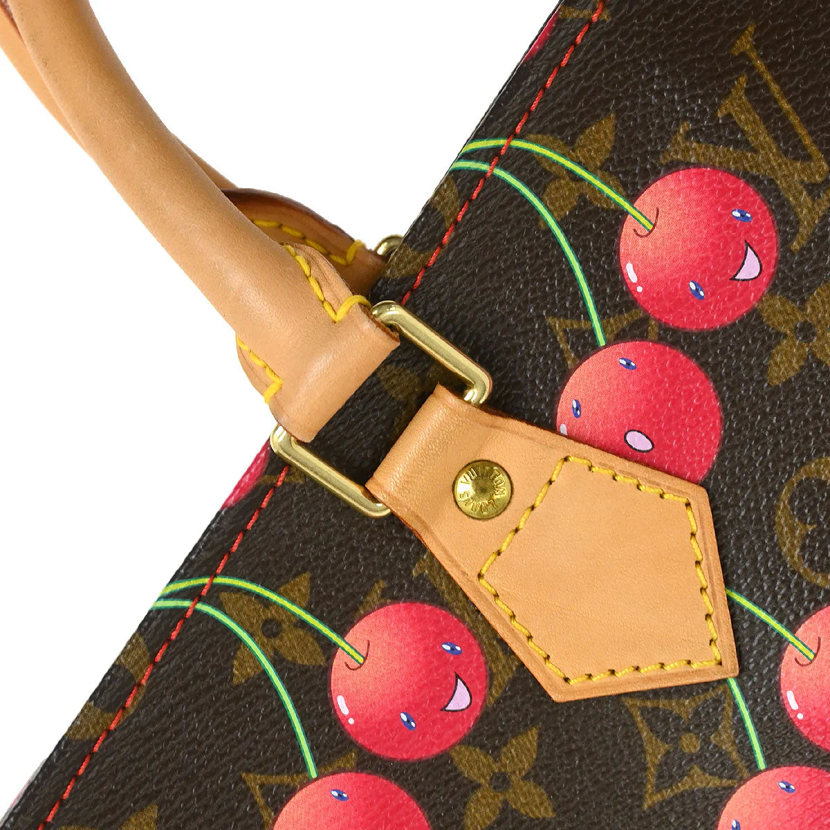 Louis Vuitton Monogram Cherry Sac Plat Tote Handbag M95010 - Image 5