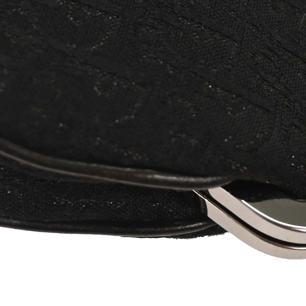 Christian Dior Black Canvas Trotter Saddle Handbag - Image 7