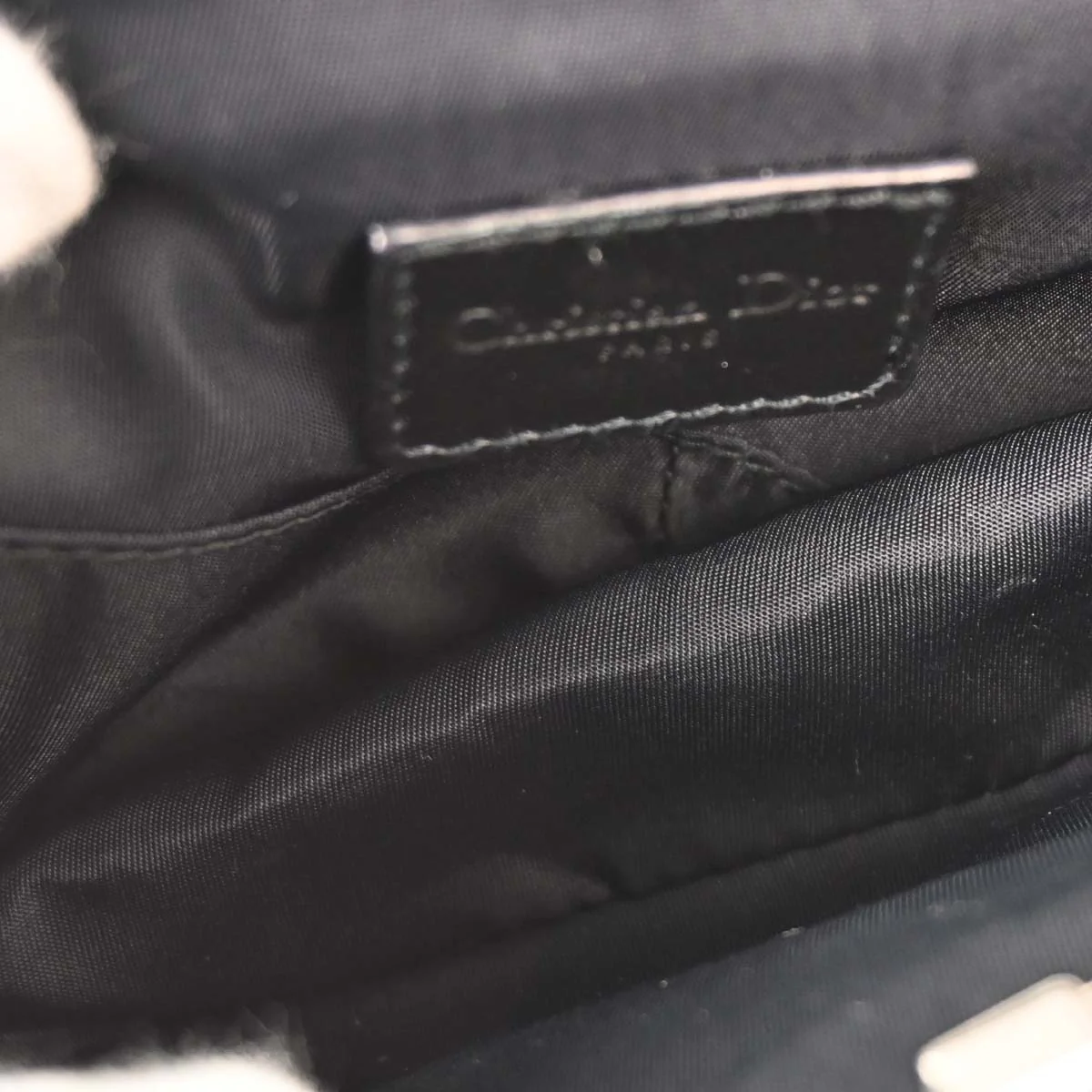 Christian Dior Black Canvas Trotter Saddle Handbag - Image 9